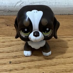 Littlest Pet Shop LPS 2121 Saint Bernard Walking Dog with Green Eyes - Hasbro